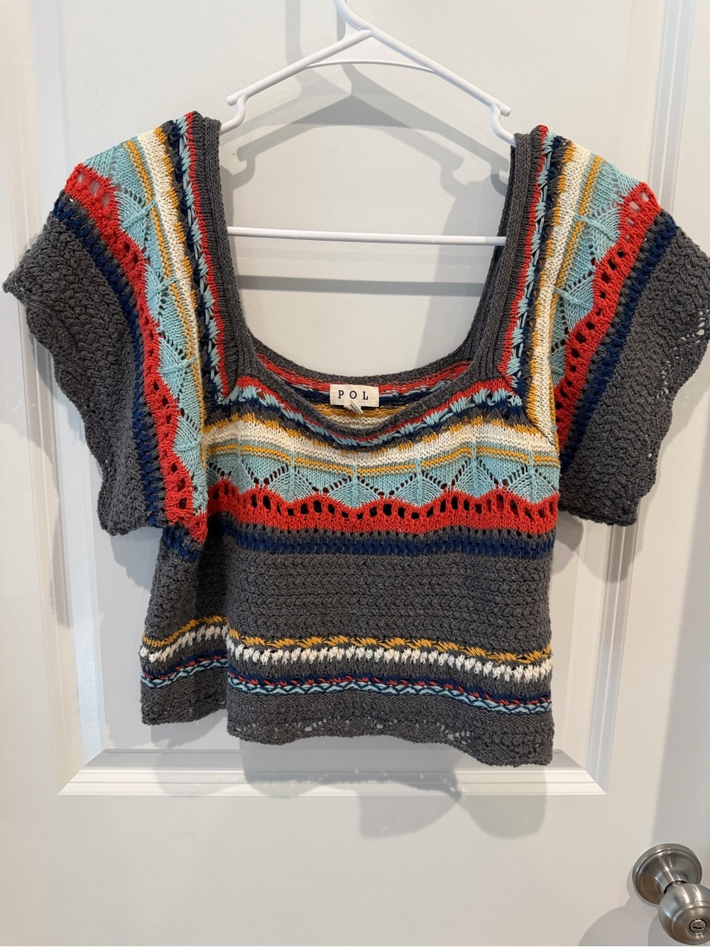 POL Crochet Crop Top Size Medium